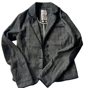 Pull&Bear Tweed Houndstooth blazer jacket with pockets and buttons size small